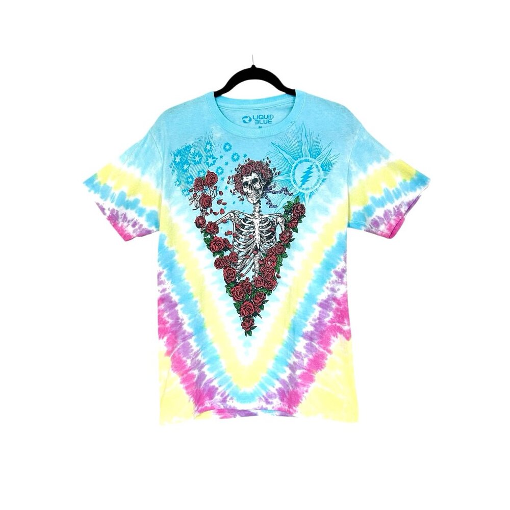 Liquid Blue Grateful Dead Rose Garden Tie-Dye T-Shirt
